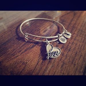 Alex and Ani silver Love Bracelet